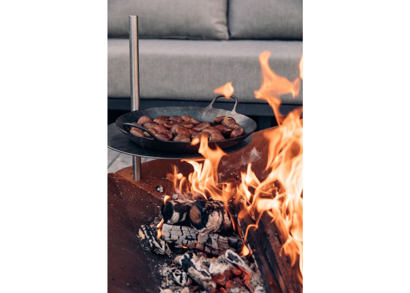 Höfats Triple Vuurschaal Tafel en Warmhoudplaat